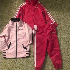 Adidas baby girl track suit and jacket
